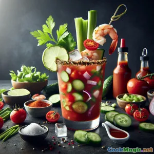 Koktail Bloody Mary Ceviche yang Pedas