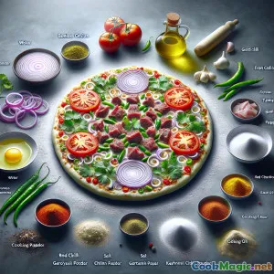 Nepali Chatamari Mutton Pizza Fusion