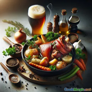 Cheb Beer Braised Pork Knuckle: A Savory English Delight