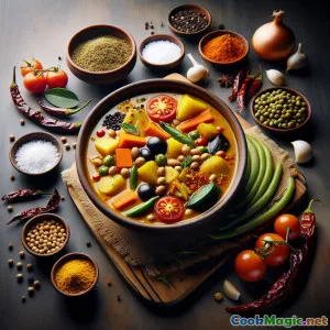 Sambar Chidambaram Kathamba: Estofado Reconfortante de Lentejas y Verduras