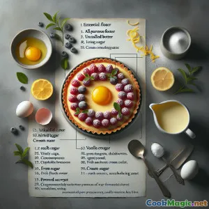 Delightful Cloudberry Forest Cream Tart