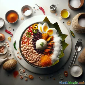 Kokos-Moi-Moi-Überraschung mit Plantain-Herz