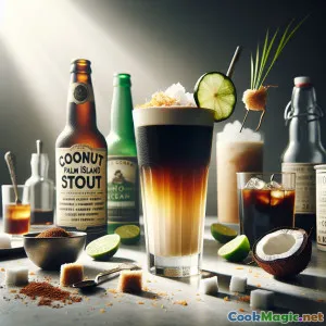 Kokosnuss-Palmeninsel-Stout-Cocktail