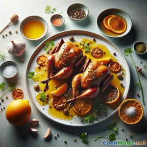 Soczysty przepis na pieczonego kurczaka z miodem i kolendrą