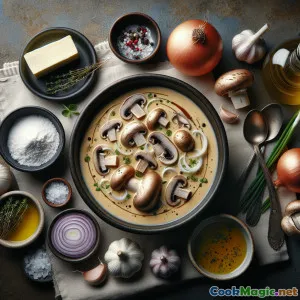 Silky Creamy Riff Soup with Fresh Thyme
