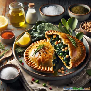 带烟熏馅料的脆皮羽衣甘蓝手工小馅饼