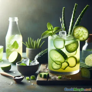 Erfrischendes Gurken-Aloe-Verde Spritz