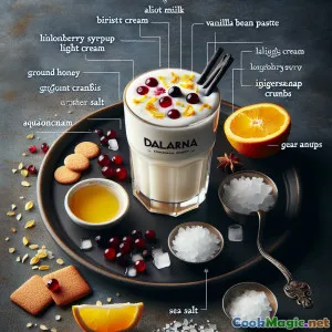 Dalarna Giấc mơ vani: Kem Lingonberry với hạt cardamom