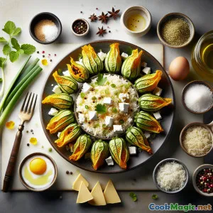 Fiori di zucchina ripieni alla syriana aromatici