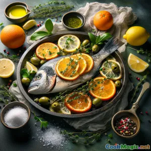 Ryba Cytrusowa Pieczona w Soli inspirowana Morzem Martwym