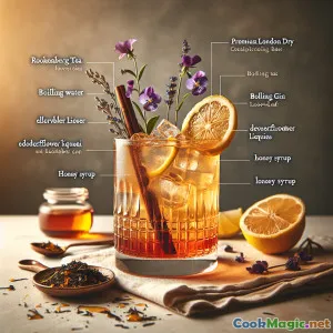 Drakensberg Dusk Delight: Rooibos Gin Cocktail