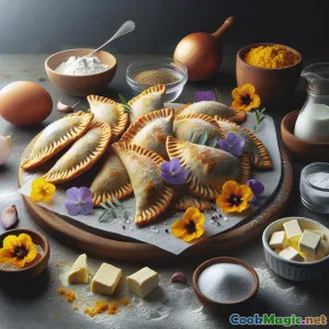 Herzhafte Empanadas mit Loroco und Quesillo-Käse