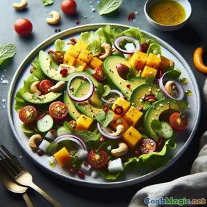 快乐棕榈心芒果沙拉