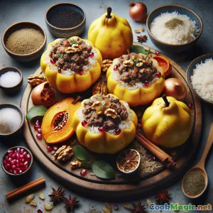 Uzbek Fergana Stuffed Quinces With Spiced Rice