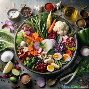 All Saints Day के लिए ग्वाटेमाला का रंगीन Fiambre