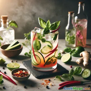 Fiesta Earth & Fire: Zesty Herbal English Mocktail