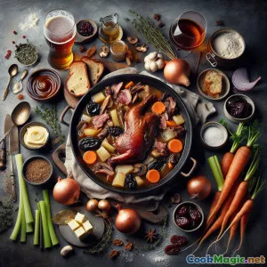 Flämischer Bier-Kaninchen-Schmortopf mit Backpflaumen