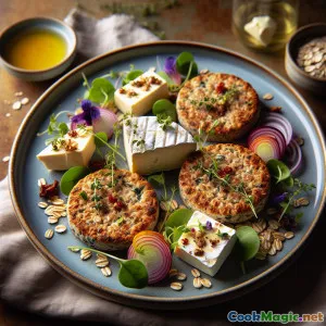 جبنة الماعز من غالواي مع كعكات الشوفان بالأعشاب