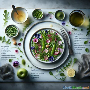 Vivid Garden Pea & Arugula Rødgrød Pudding