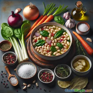 Hearty Garlic White Bean Kokabazi Stew