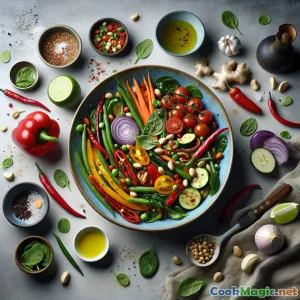 Crunchy Nut & Sesame Veggie Medley Delight