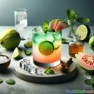 Tropical Guava Lagoon Bliss Cocktail
