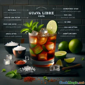 Cocktail Guava Libre Fiesta