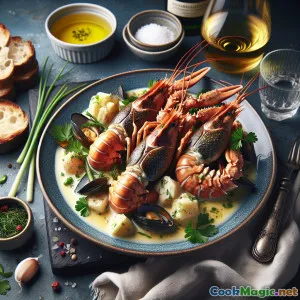 Hebridische Langusten mit samtiger Knoblauchcreme