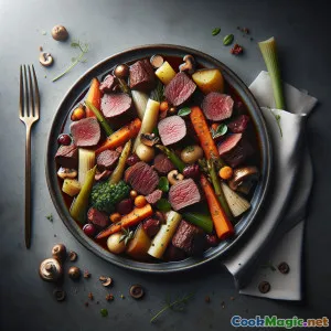 Imperialer Hirschragout mit Ruby-Wein-Glasur