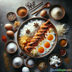 Omelete de Ovo Temperado e Arroz de Coco Icônico de Jacarta