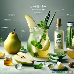 Bebida Refrescante de Pera Coreana y Aloe Vera