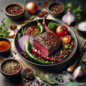 Korerima Tibs de Carne de Vaca Sizzle: Sabor da Frigideira Etíope