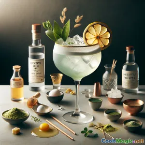 京都丝绸饮者：奶油抹茶柚子鸡尾酒