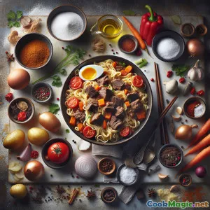 Hearty Lagman Noodle & Lamb Ragout Feast