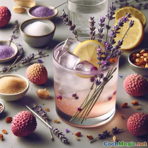 Spritz Mousseux à la Lavande et au Litchi – Une Boisson Florale à l’Anglaise