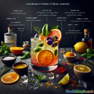 Ligurische Zitrus-Leinwand: Ein mediterran inspirierter Gin-Cocktail