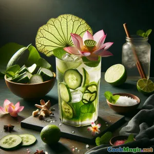 Lotusblatt-Üppigkeit: Gurken-Jasmin-Erfrischung