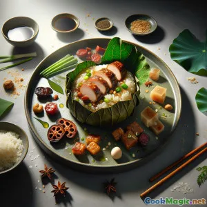 Steamed Lotus Leaf Rice Packages with Hidden Delights