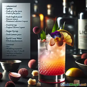 Lychee Lantern Bliss: Um coquetel de verão britânico espumante