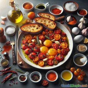 Rouille de tomate Magnolia com o calor do açafrão