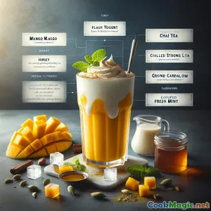 Gewürzter Mango Lassi Chai Erfrischungsgetränk