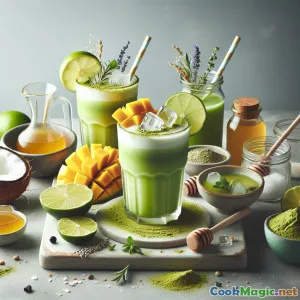 Refreshing Matcha Mango Mist Smoothie