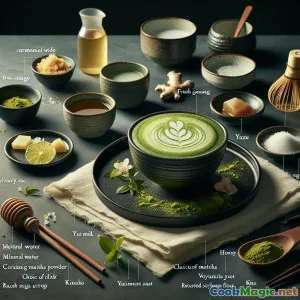 말차 온천 스팀 라떼