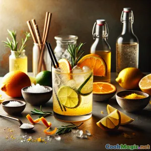 Refreshing Mediterranean Citrus Fizz with Rosemary Aroma