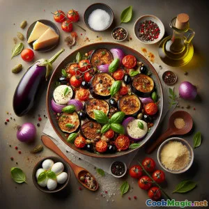 Bến Tàu Cà Tím Nhồi Những Phô Mai Mozzarella theo Phong Cách Napoli