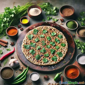 Sağlıklı Methi Bajra ve Kişnişli Lavaşlar