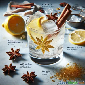 Midwinter Starshine: A Sparkling Winter Gin Cocktail