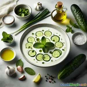 Chilled Minted Yogurt Cucumber Soup Delight