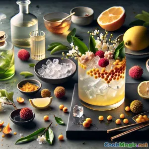Miraggio di Hangzhou: Tè floreale & cocktail di litchi