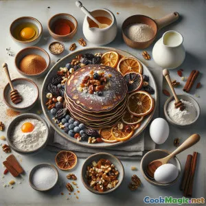 Johannisbrot-Pfannkuchen von der Insel Mljet mit Pinienhonig